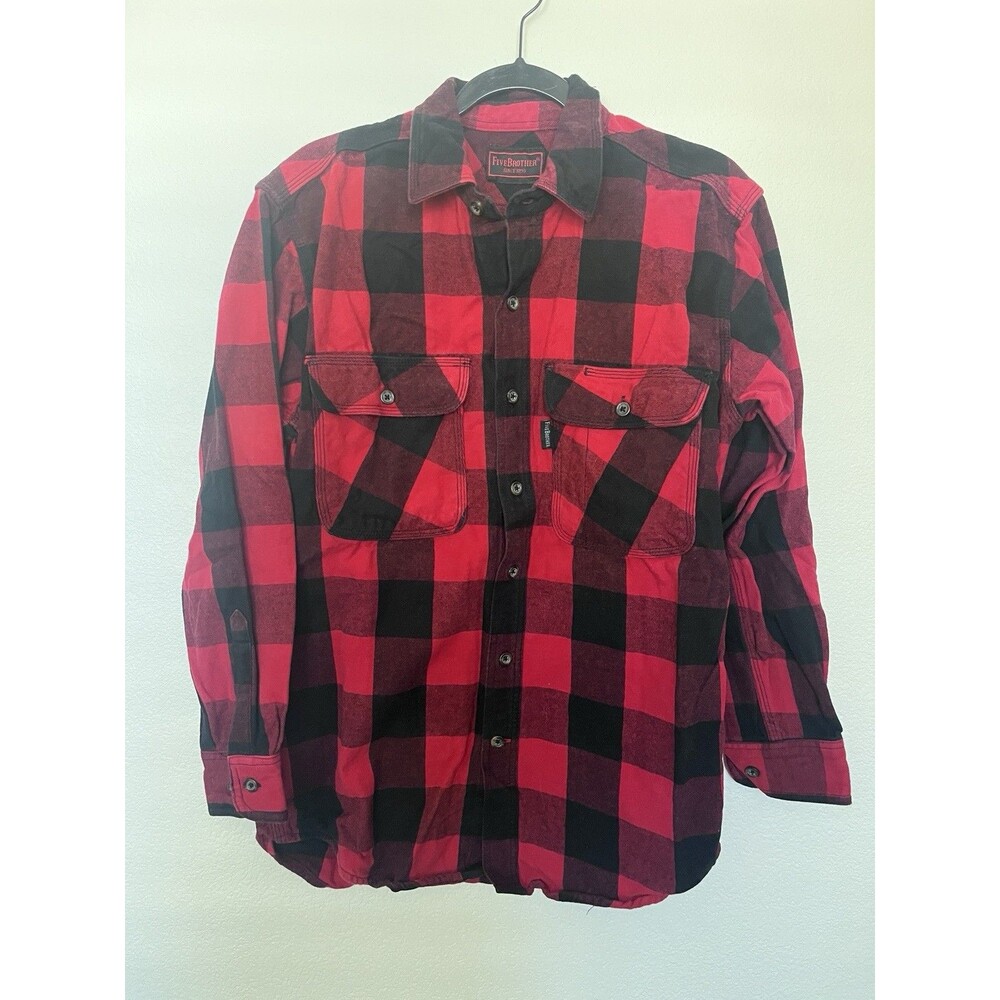 Men’s Five Brothers Thick Flannel Shirt /Jacket Size Medium
